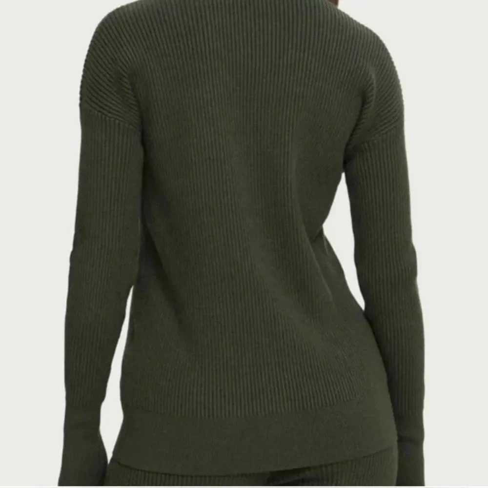 HATCH The Rib Knit Cardigan Olive Size 2 - Picture 3 of 10